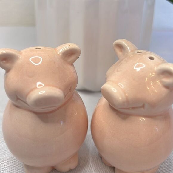 Vintage Ceramic Piglet Salt and Pepper Shakers - Picture 4 of 4